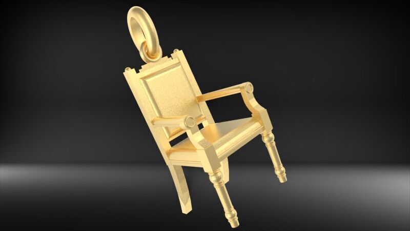 Chair Pendant Charm Bracelet Jewelry 3D print model_5