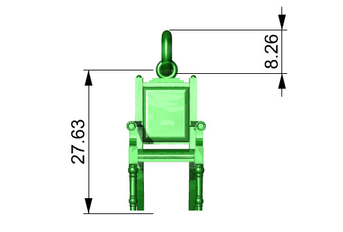 Chair Pendant Charm Bracelet Jewelry 3D print model_13