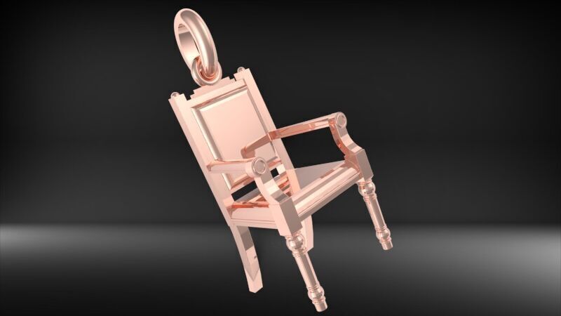 Chair Pendant Charm Bracelet Jewelry 3D print model_22