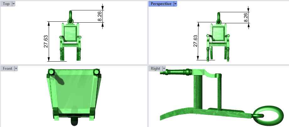 Chair Pendant Charm Bracelet Jewelry 3D print model_14