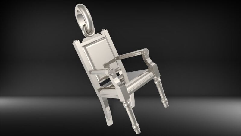 Chair Pendant Charm Bracelet Jewelry 3D print model_7