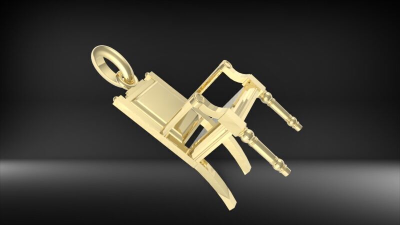 Chair Pendant Charm Bracelet Jewelry 3D print model_11