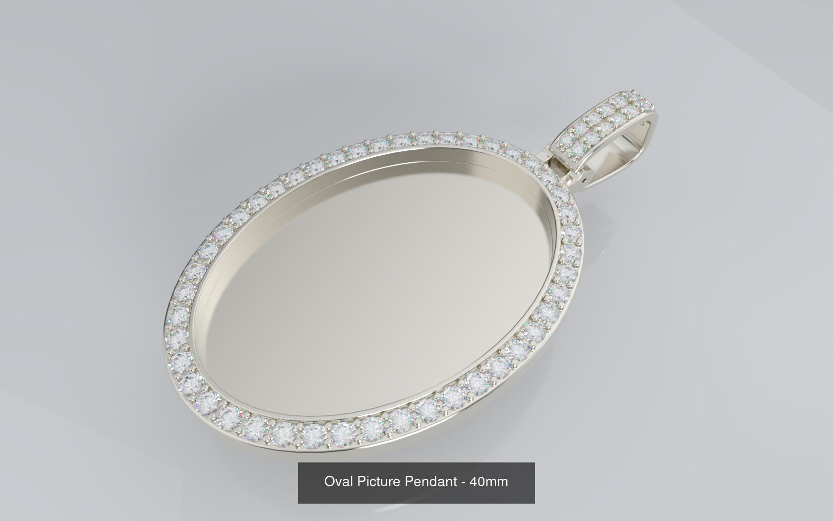 Oval Picture Pendant Bundle - 6 Pendants 3D Model Collection_5