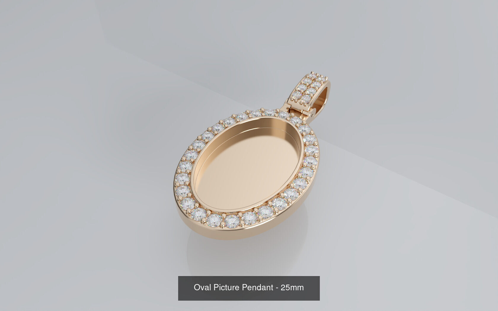 Oval Picture Pendant Bundle - 6 Pendants 3D Model Collection_2