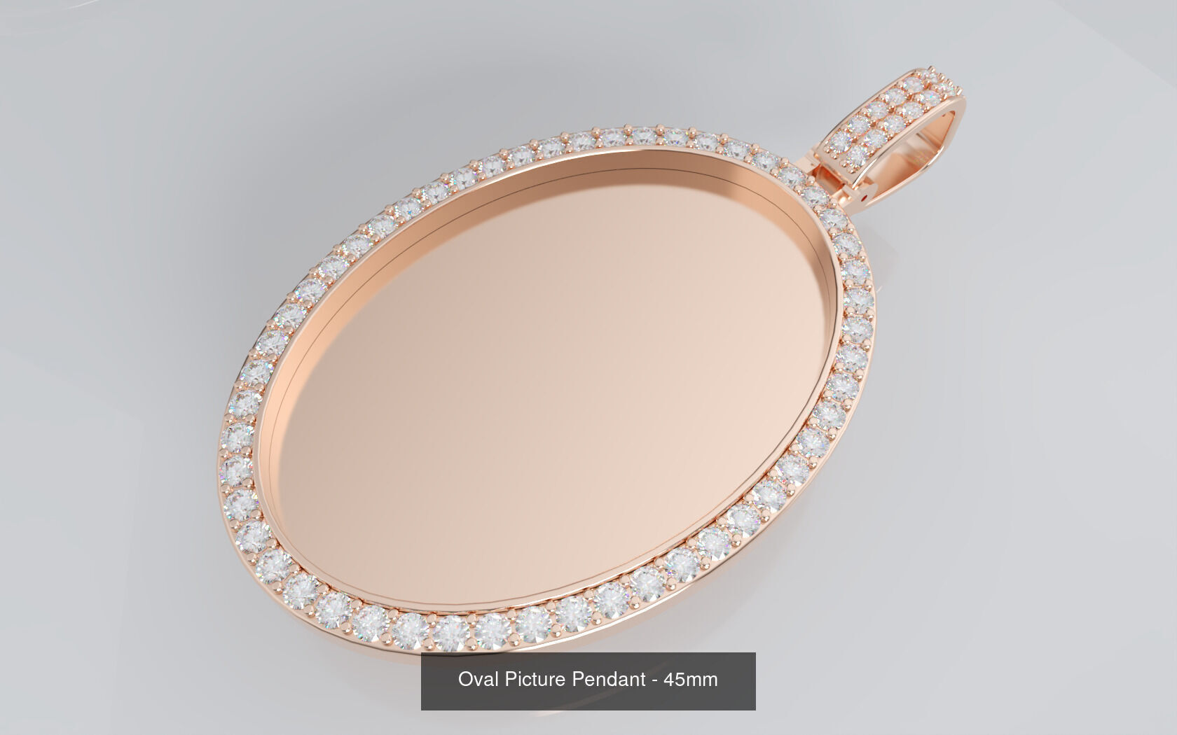 Oval Picture Pendant Bundle - 6 Pendants 3D Model Collection_6