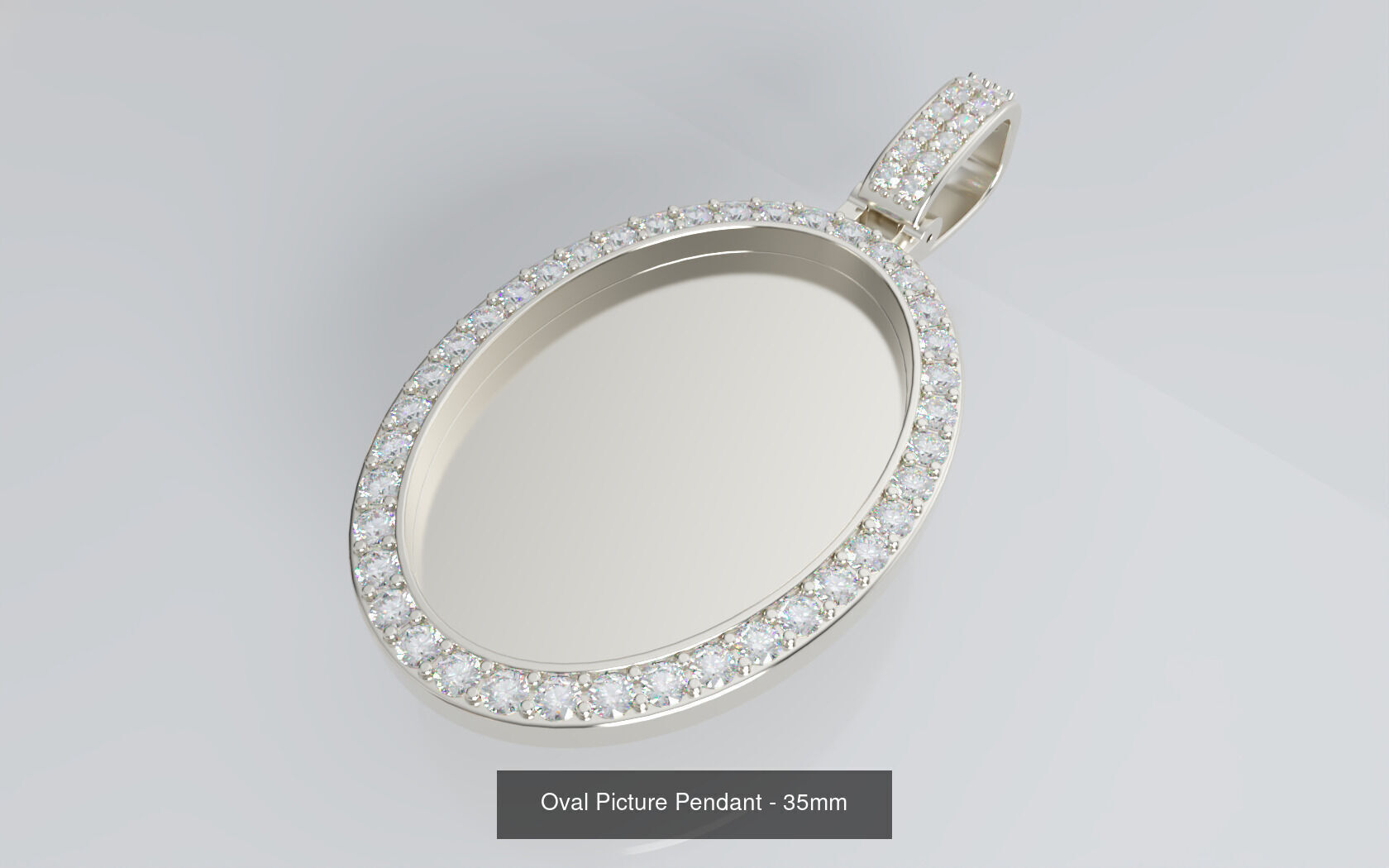 Oval Picture Pendant Bundle - 6 Pendants 3D Model Collection_4