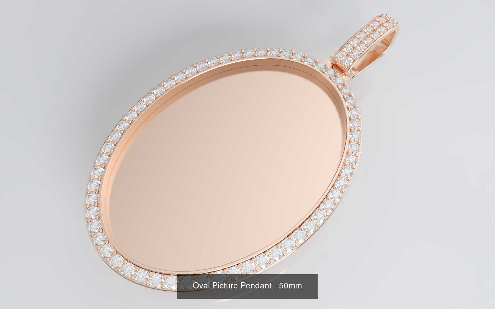 Oval Picture Pendant Bundle - 6 Pendants 3D Model Collection_7