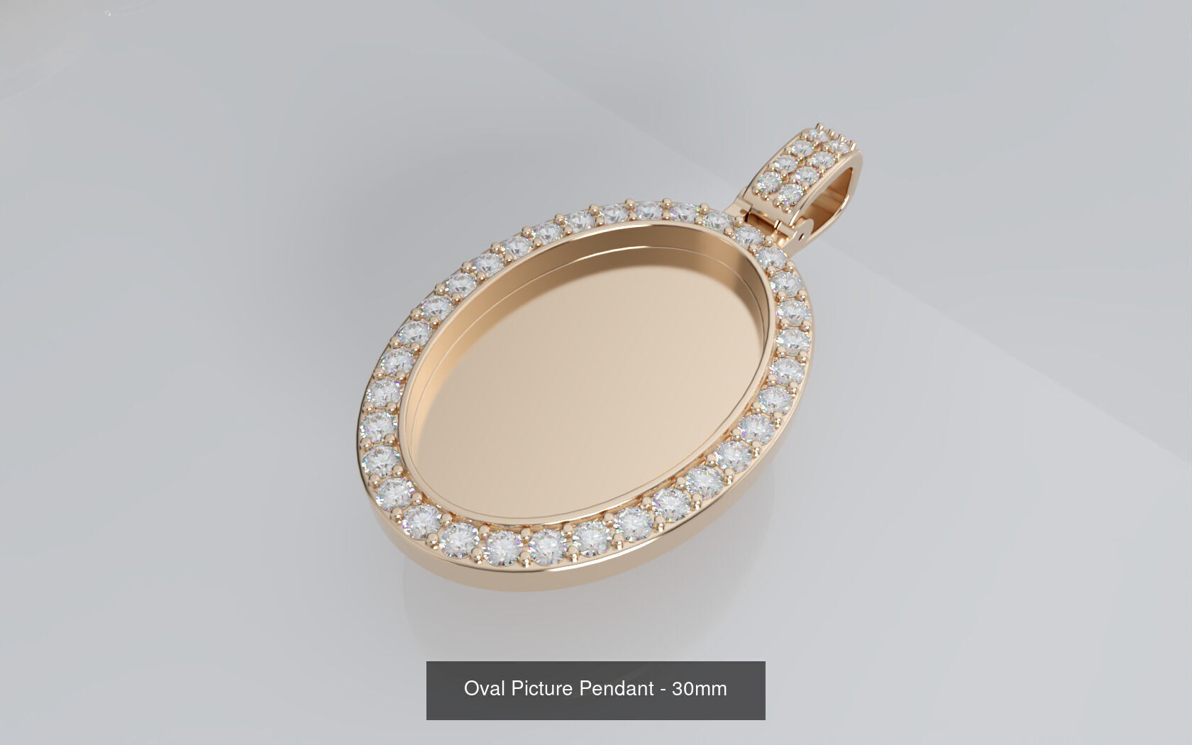 Oval Picture Pendant Bundle - 6 Pendants 3D Model Collection_3