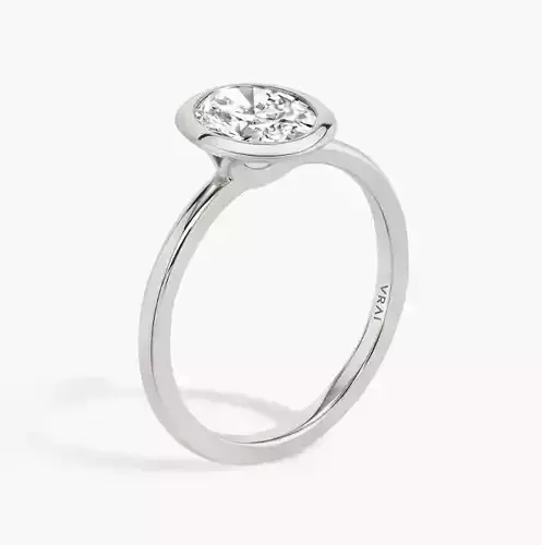 Bezel Engagement Ring 06