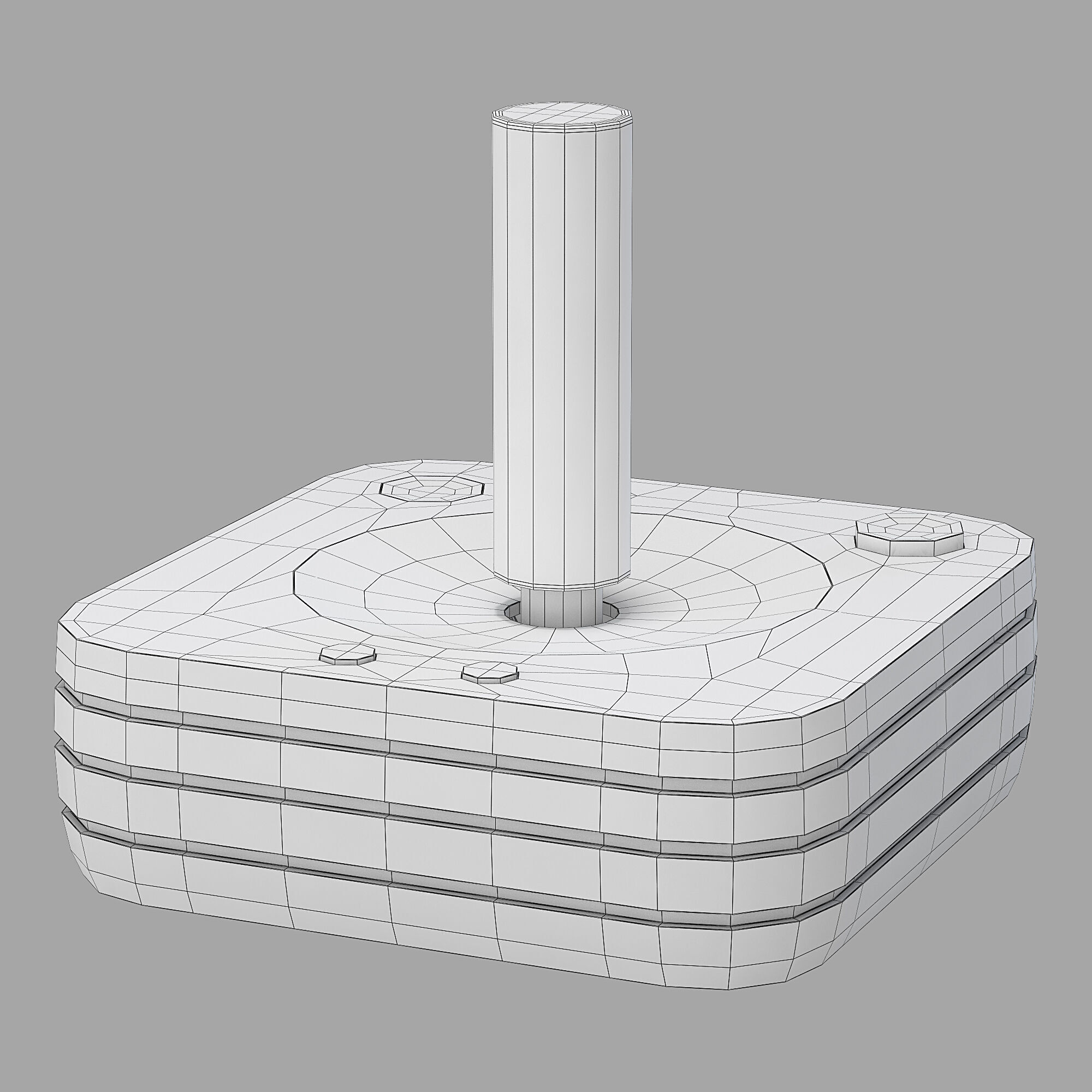 Atari VCS joystick 3D model_7