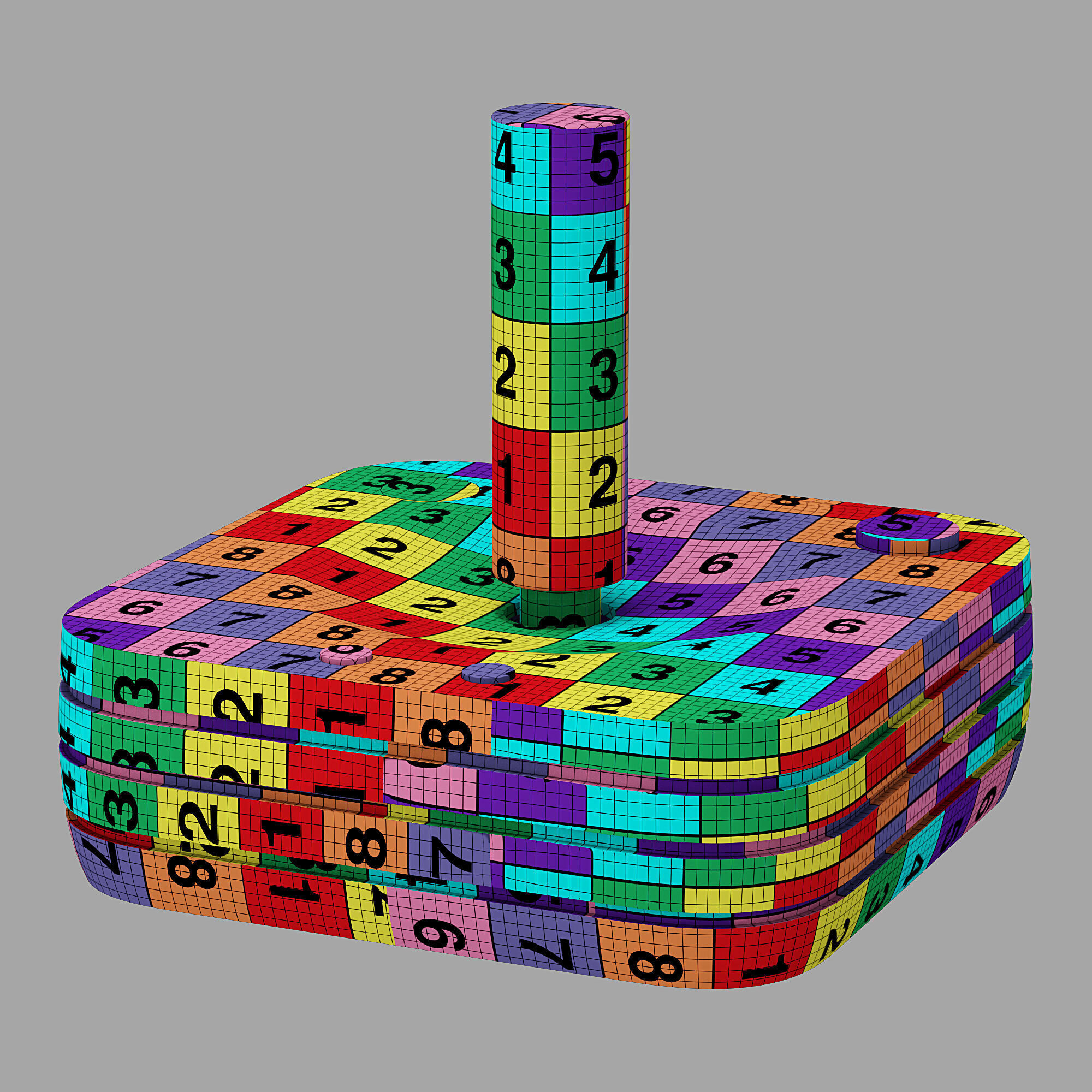 Atari VCS joystick 3D model_9