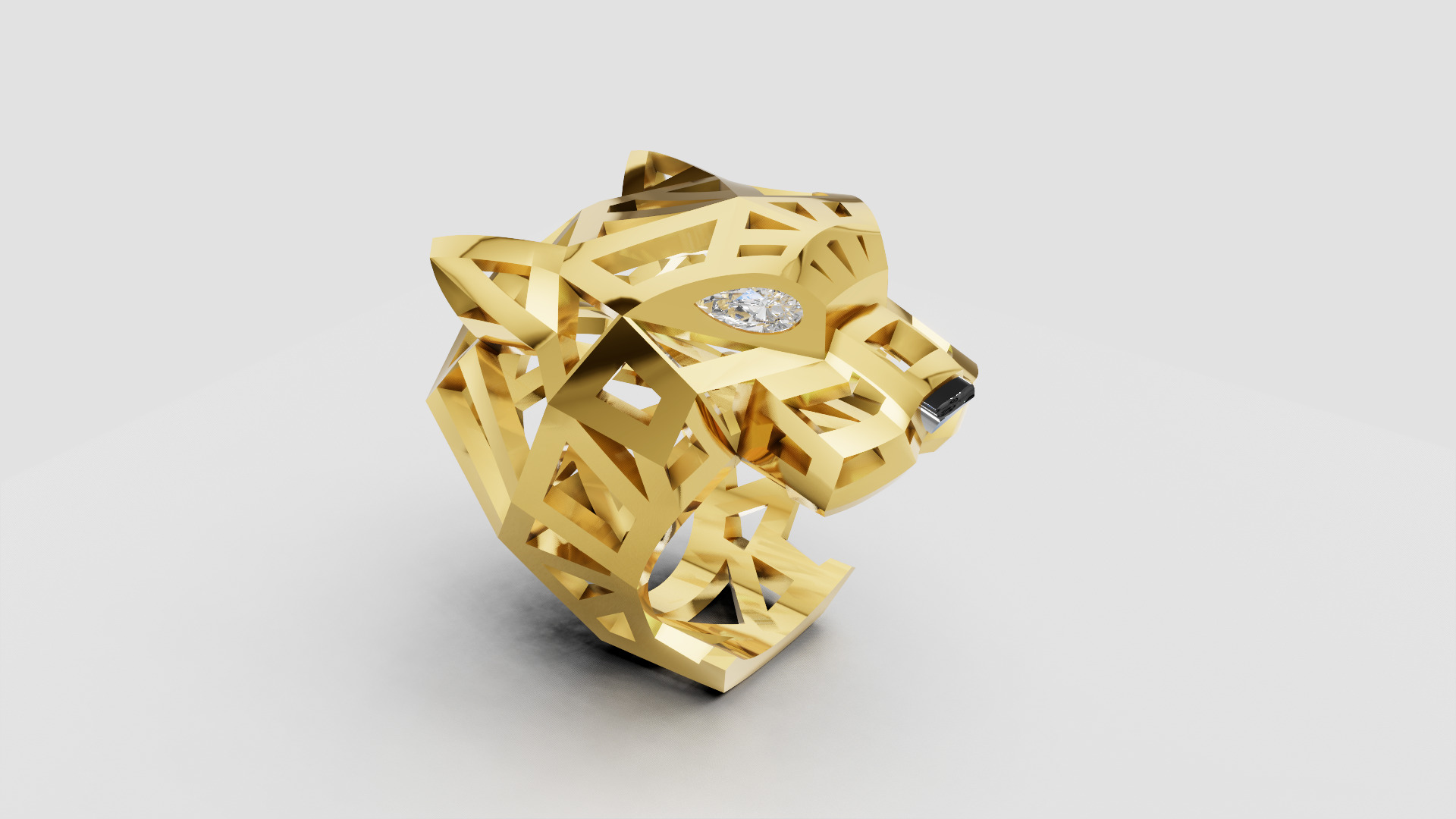 Pantera Ring 3D print model_15