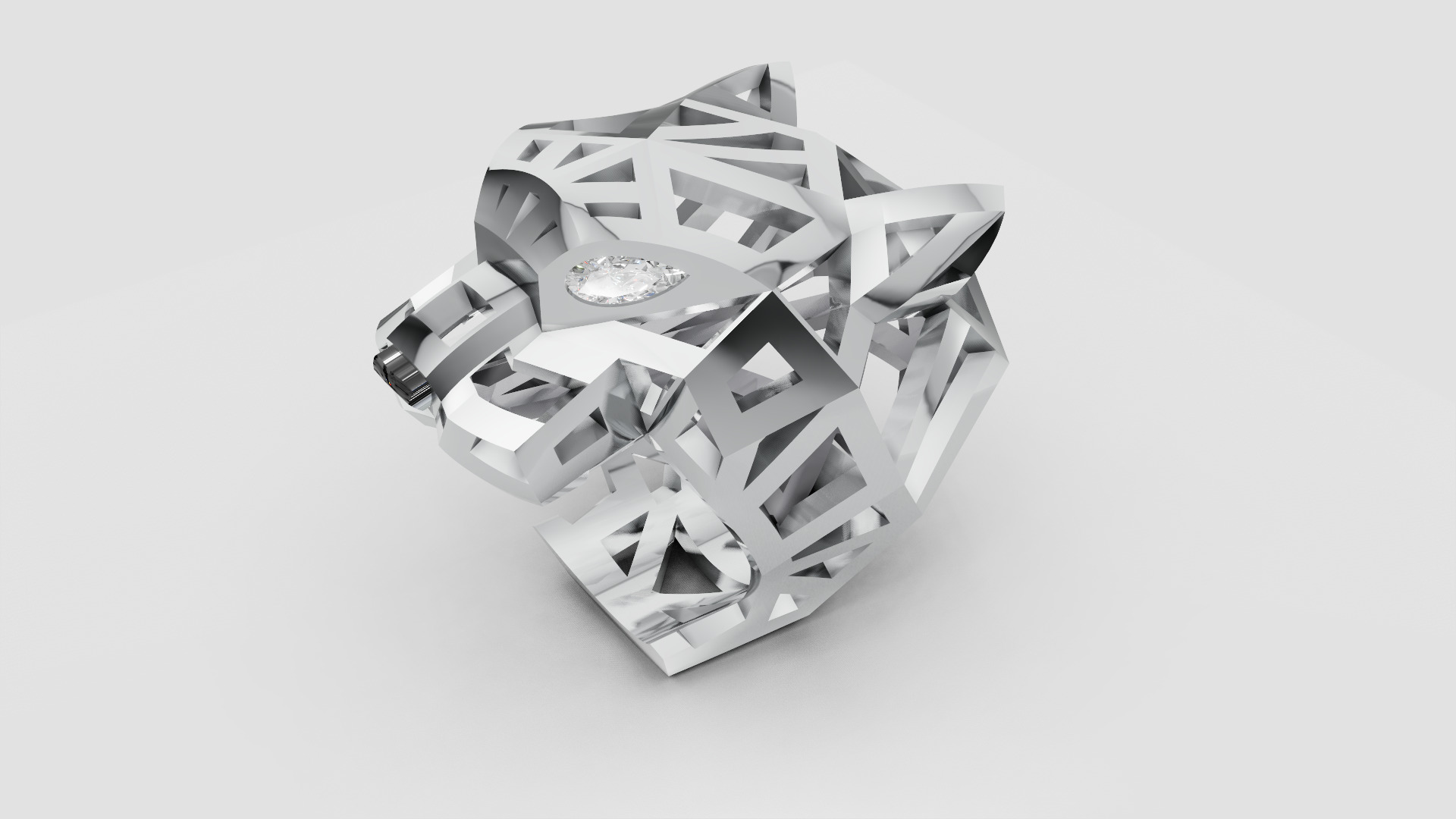 Pantera Ring 3D print model_3