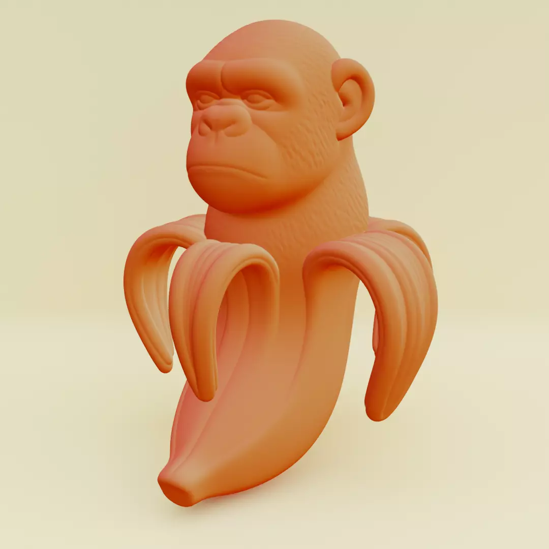 Chimpanzini Bananini Italian brainrot Printable 3D print model_0