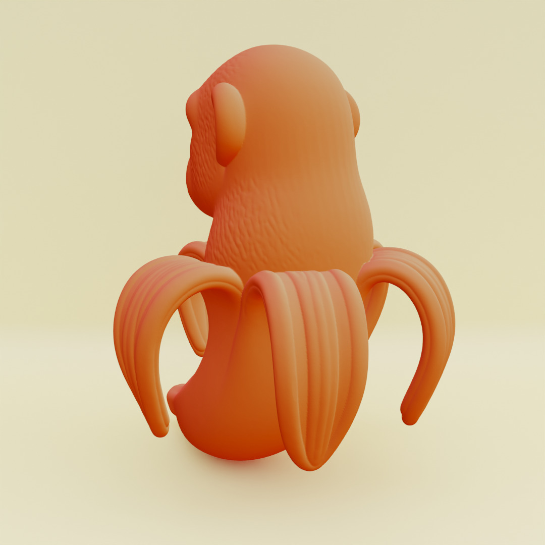 Chimpanzini Bananini Italian brainrot Printable 3D print model_9