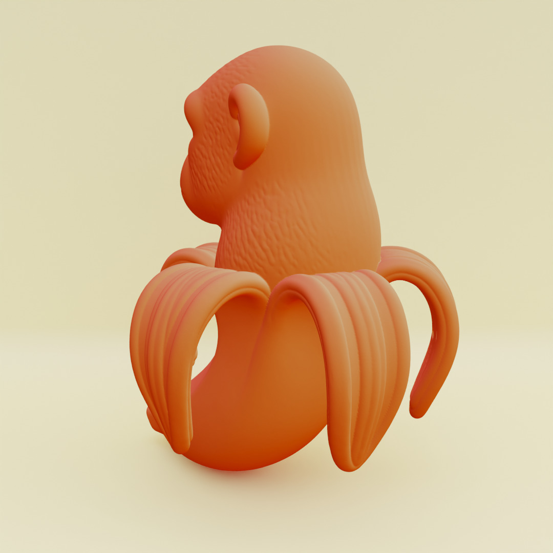 Chimpanzini Bananini Italian brainrot Printable 3D print model_8