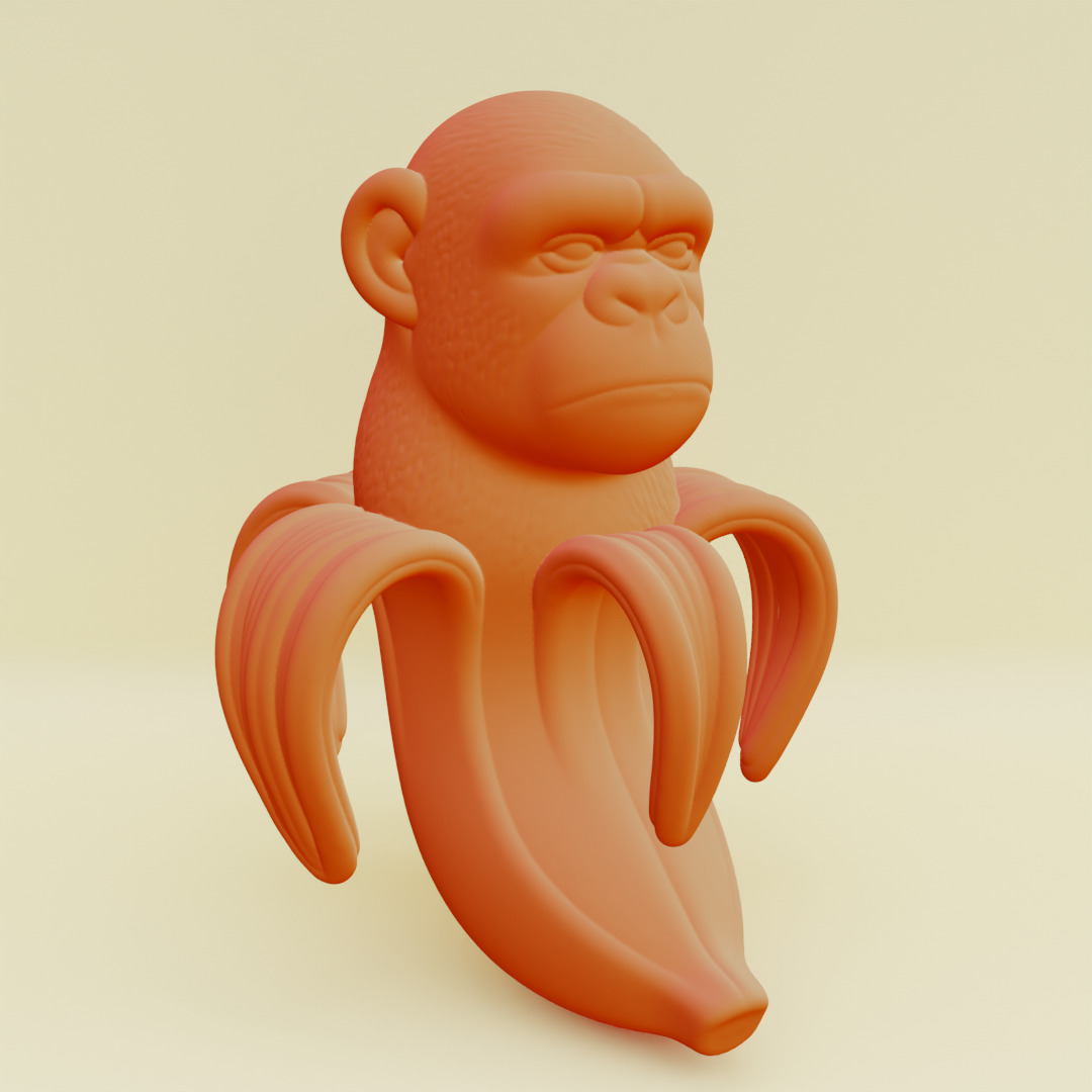 Chimpanzini Bananini Italian brainrot Printable 3D print model_17
