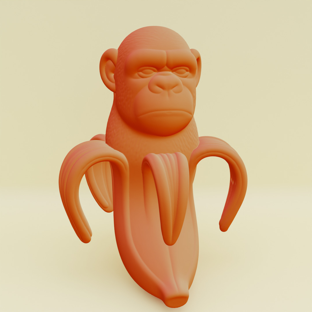 Chimpanzini Bananini Italian brainrot Printable 3D print model_18