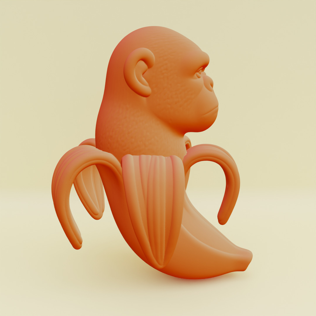 Chimpanzini Bananini Italian brainrot Printable 3D print model_15