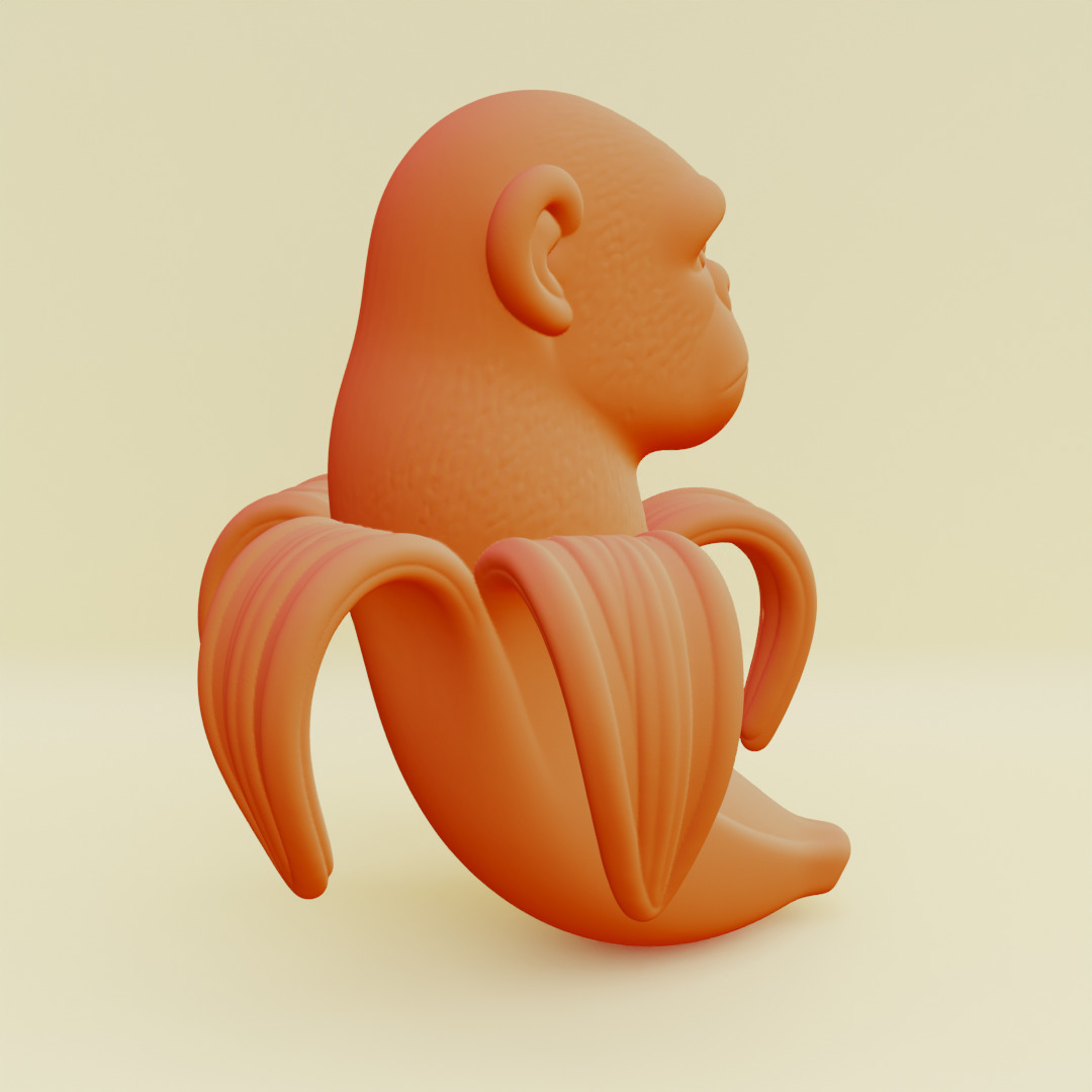 Chimpanzini Bananini Italian brainrot Printable 3D print model_14