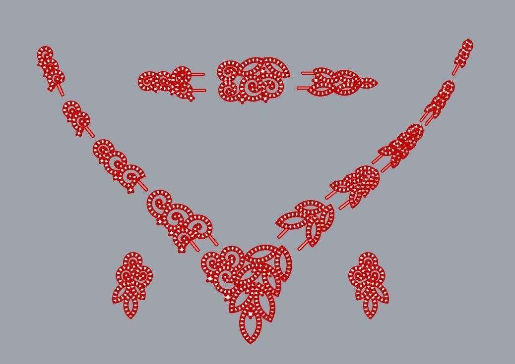 Women s jewelry set 3D print model_2