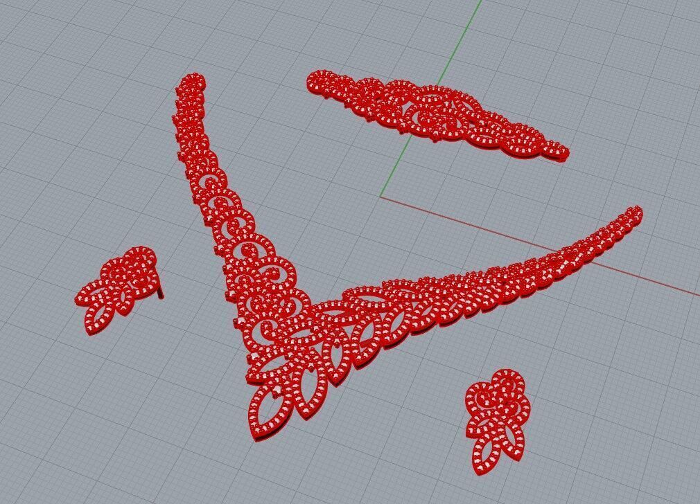 Women s jewelry set 3D print model_3