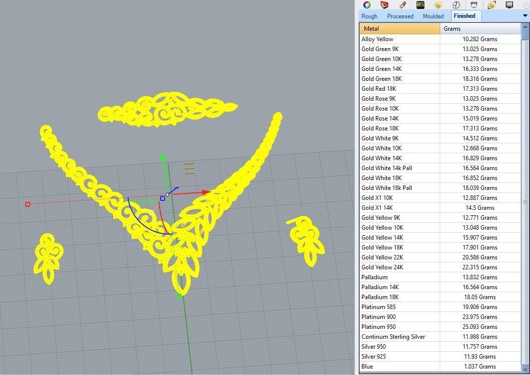 Women s jewelry set 3D print model_4