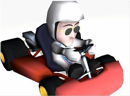 Comic Gokart  and Character 3D model