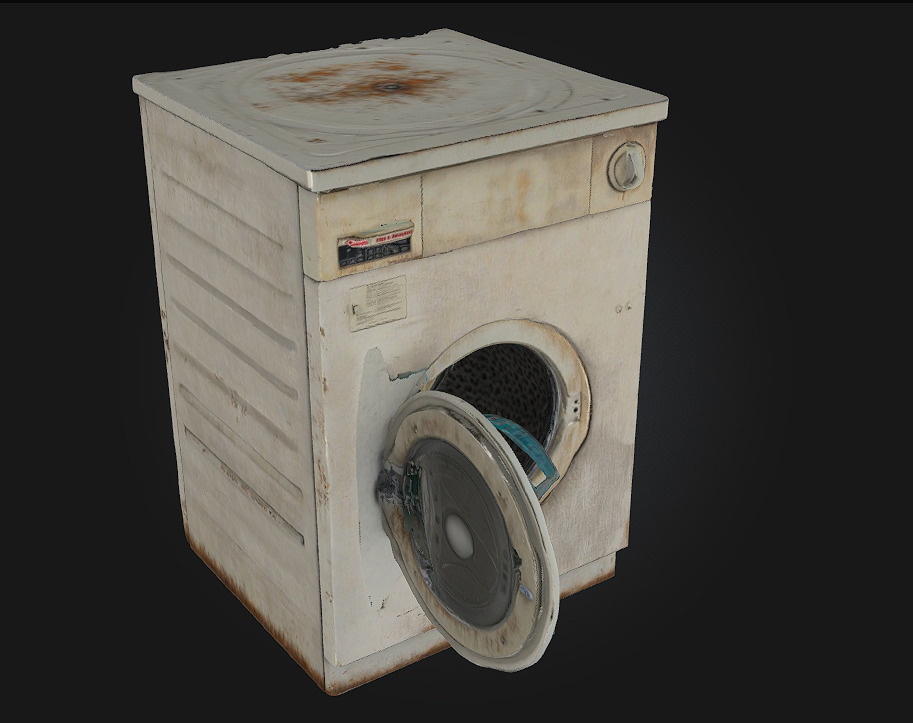Old Washer Timeless Charm of a Bygone Era 3D model_1