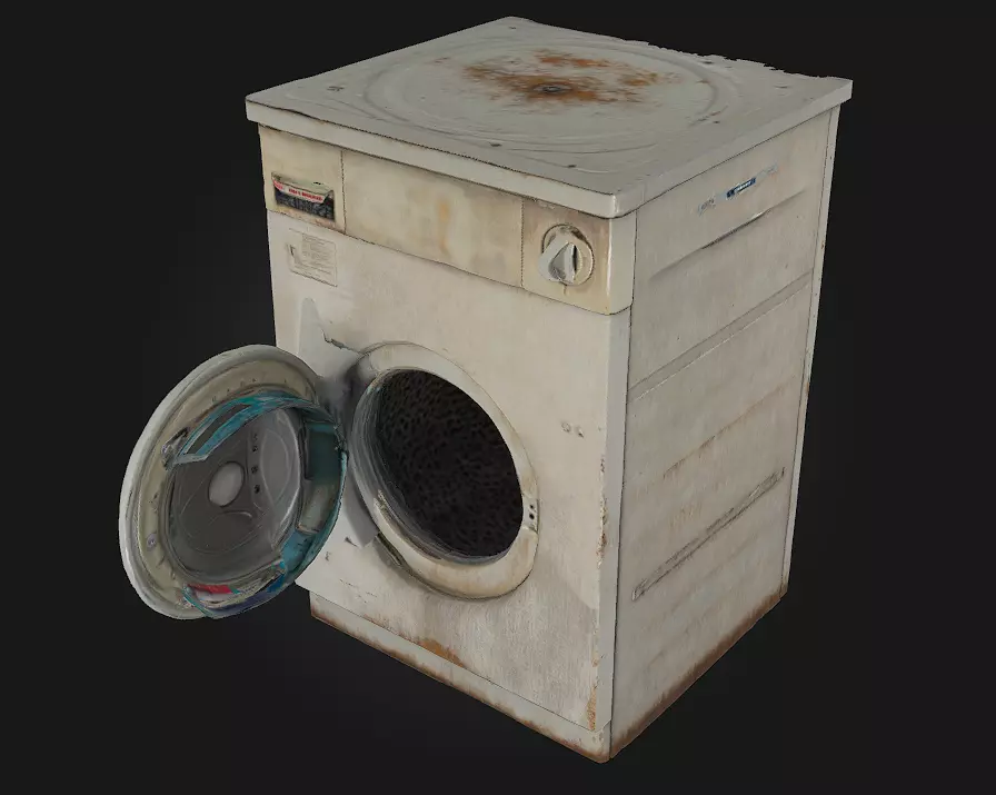Old Washer Timeless Charm of a Bygone Era 3D model_0