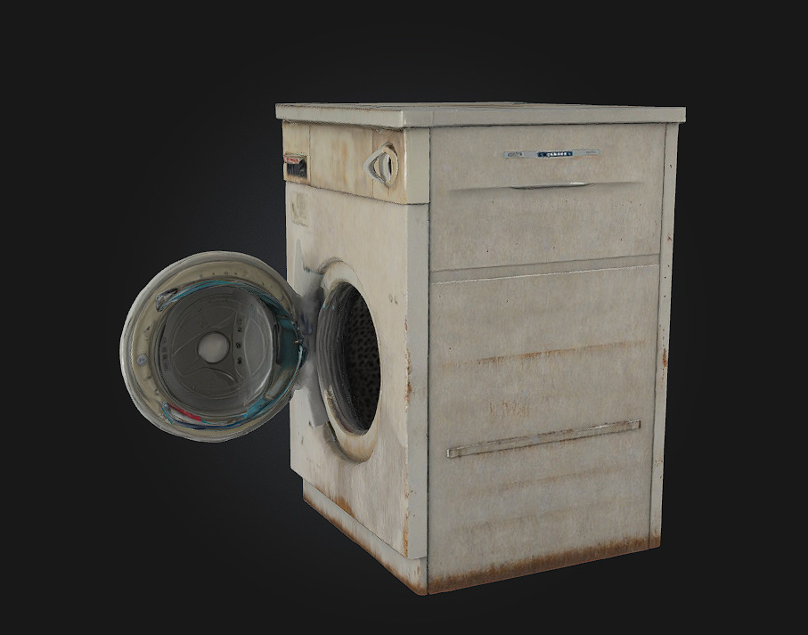 Old Washer Timeless Charm of a Bygone Era 3D model_2