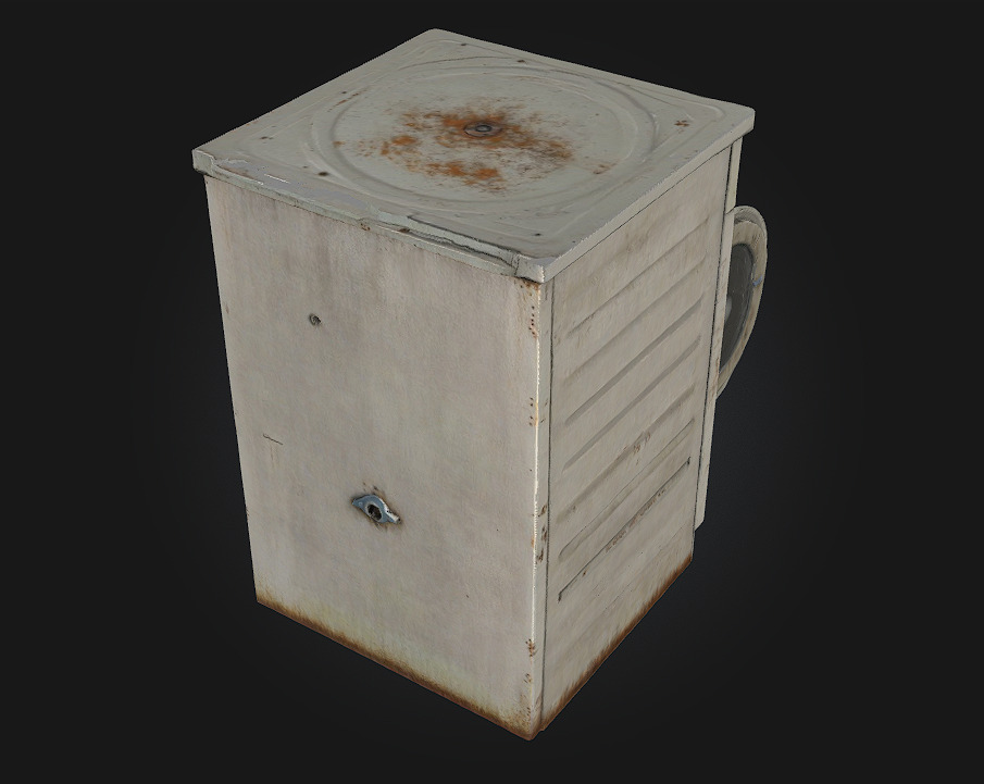 Old Washer Timeless Charm of a Bygone Era 3D model_4