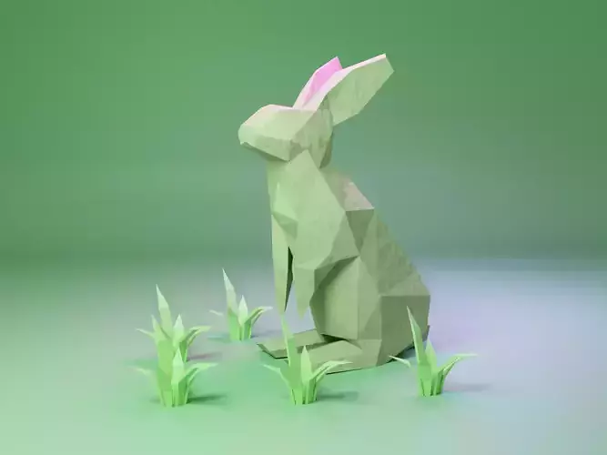 Low Poly Rabbit  Free low-poly 3D model
