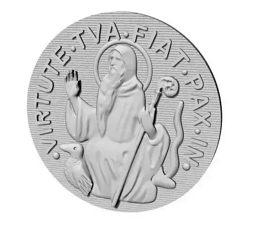 Medalha sao Bento sentado 3D print model