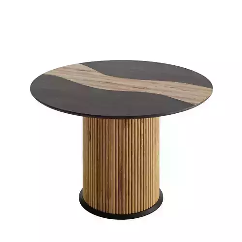 wooden round dining table