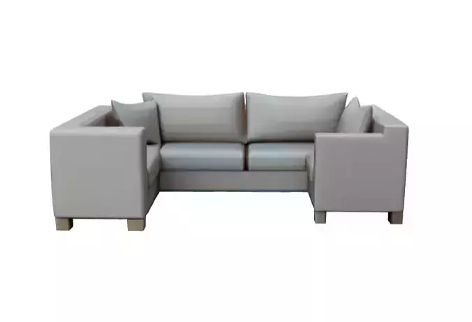 High Poly Sofa 3d Model  glb fbx obj