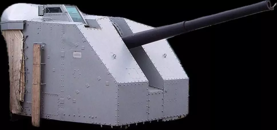 HMS Cavalier 4 and half inch g u n 3D print model_0