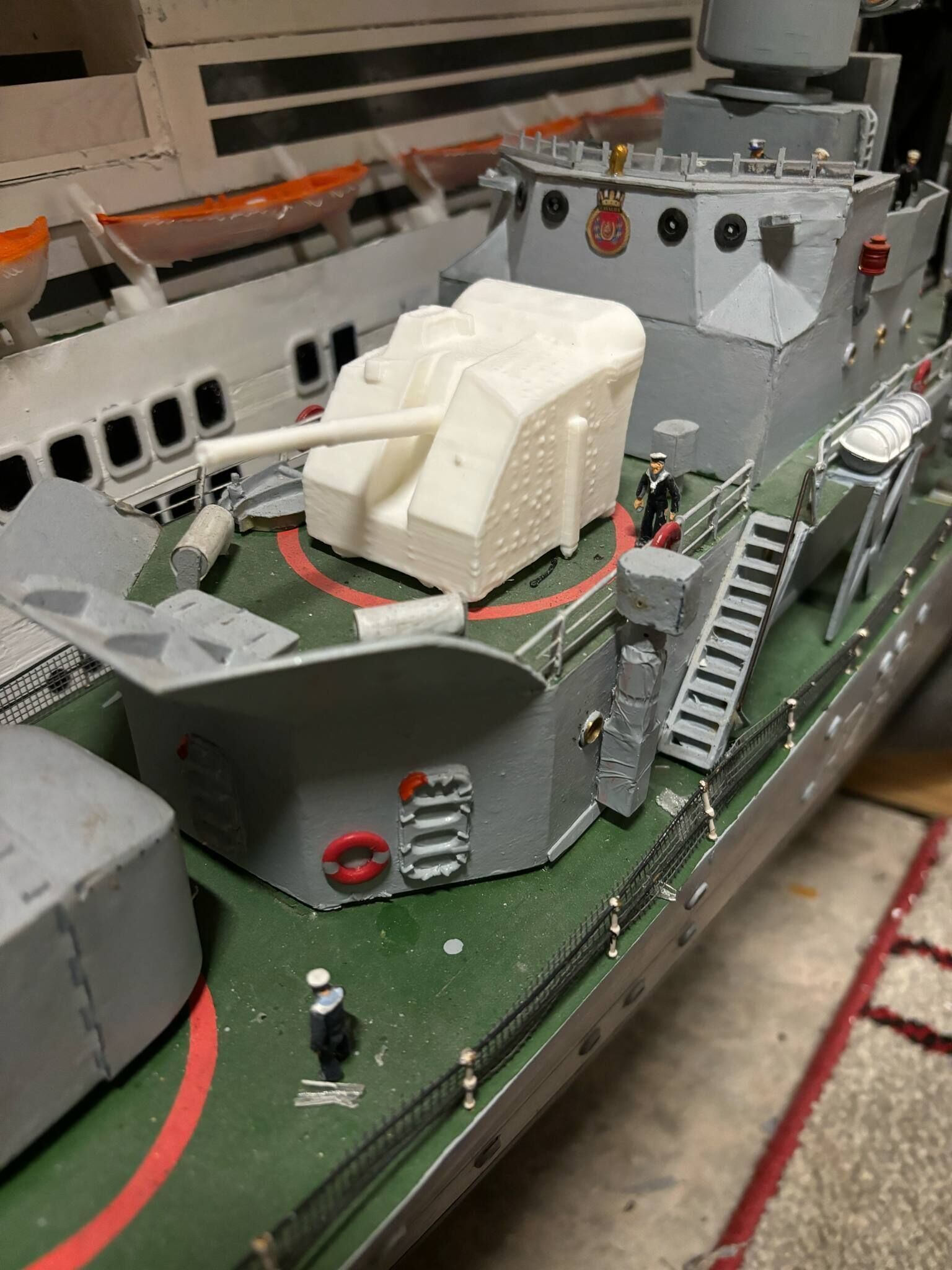 HMS Cavalier 4 and half inch g u n 3D print model_1