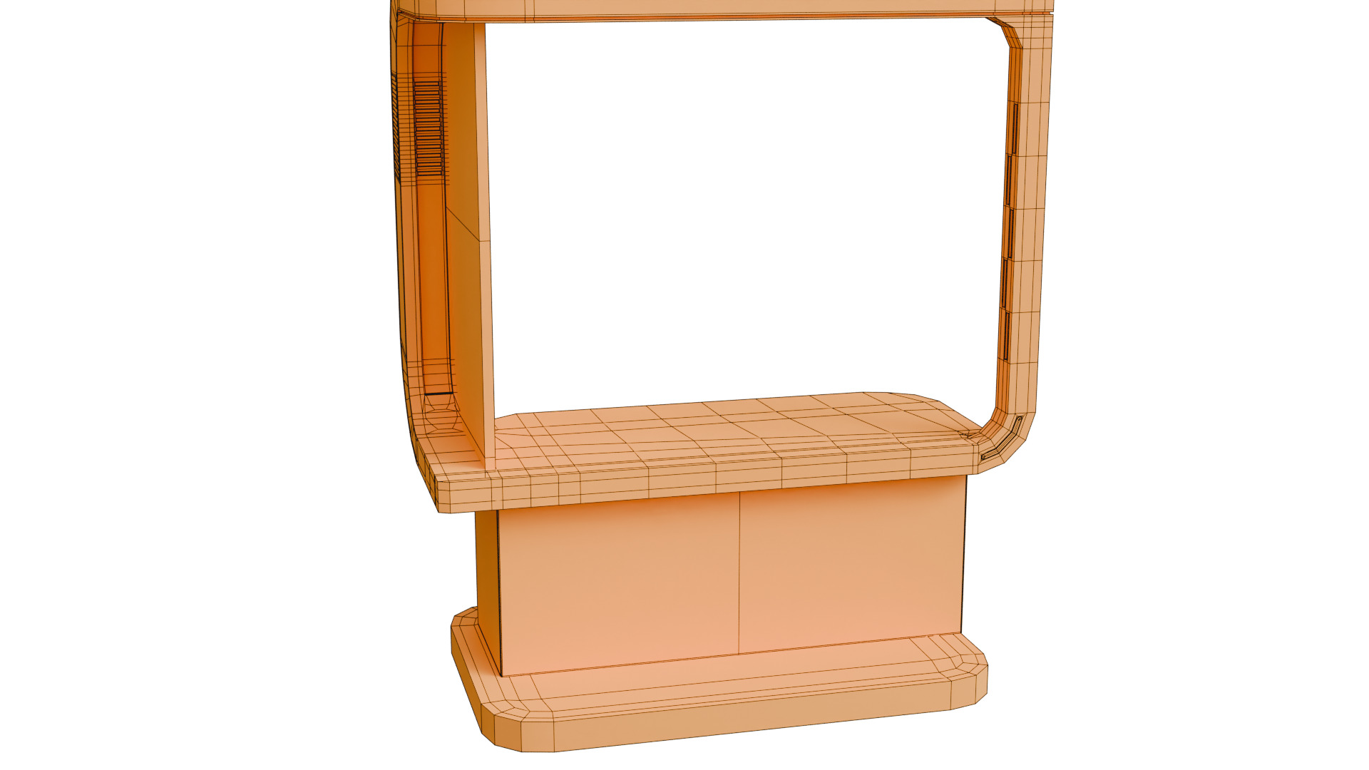 Sci-Fi Holographic Comm Pod Low-poly 3D model_18