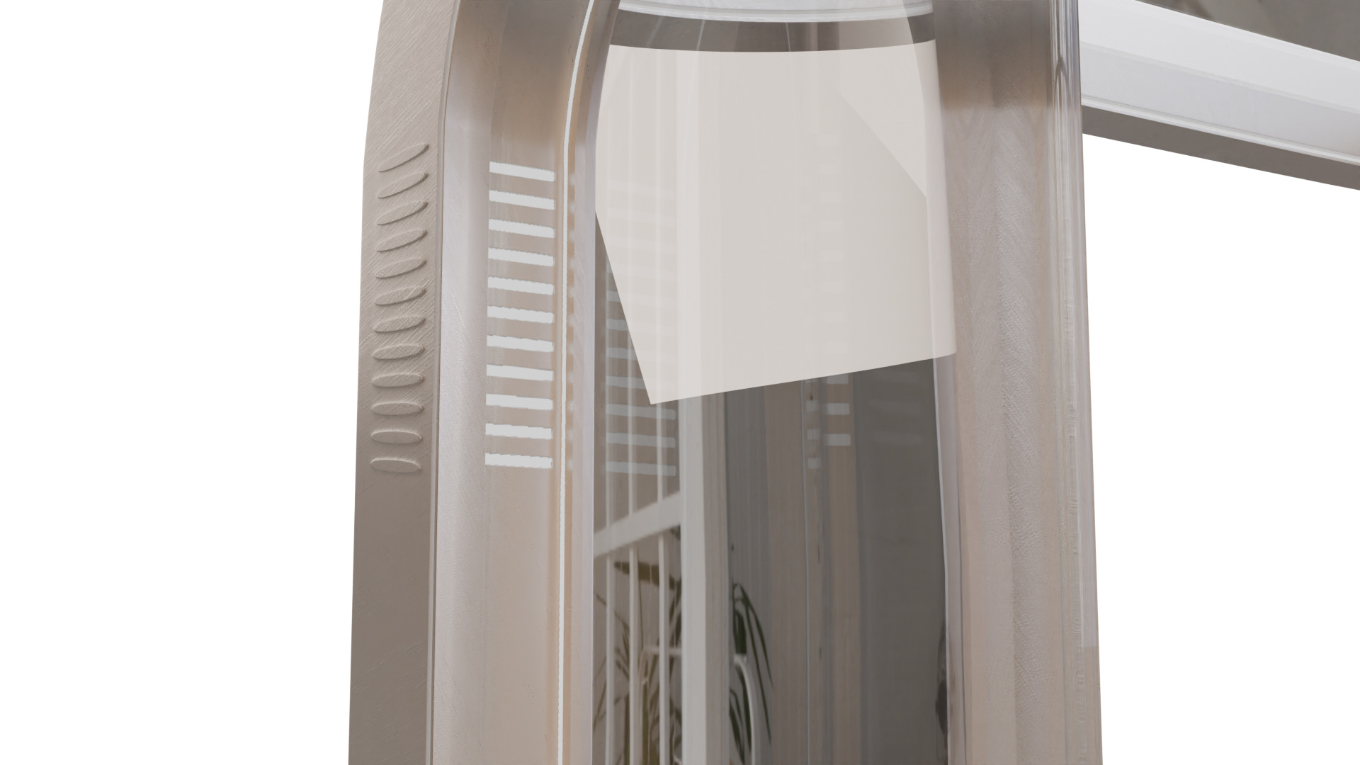 Sci-Fi Holographic Comm Pod Low-poly 3D model_27