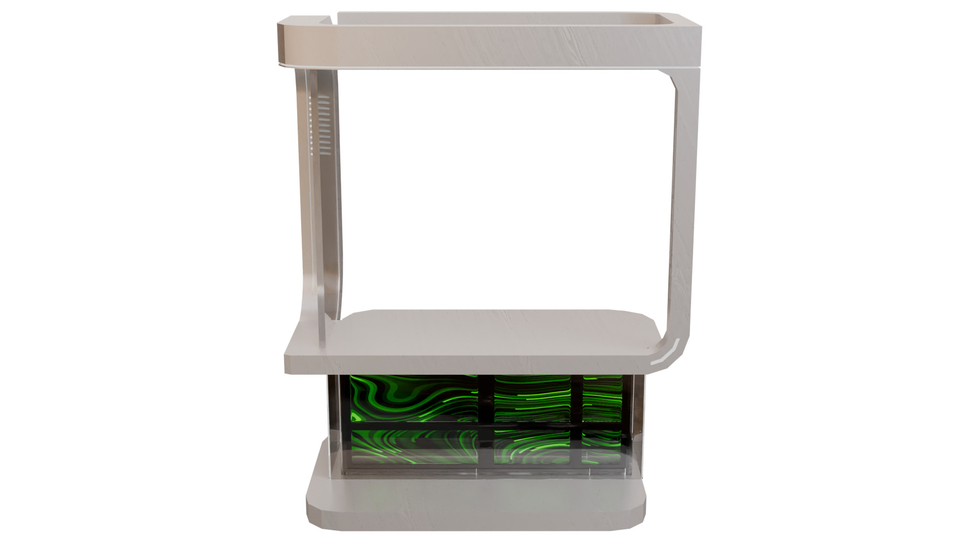 Sci-Fi Holographic Comm Pod Low-poly 3D model_7