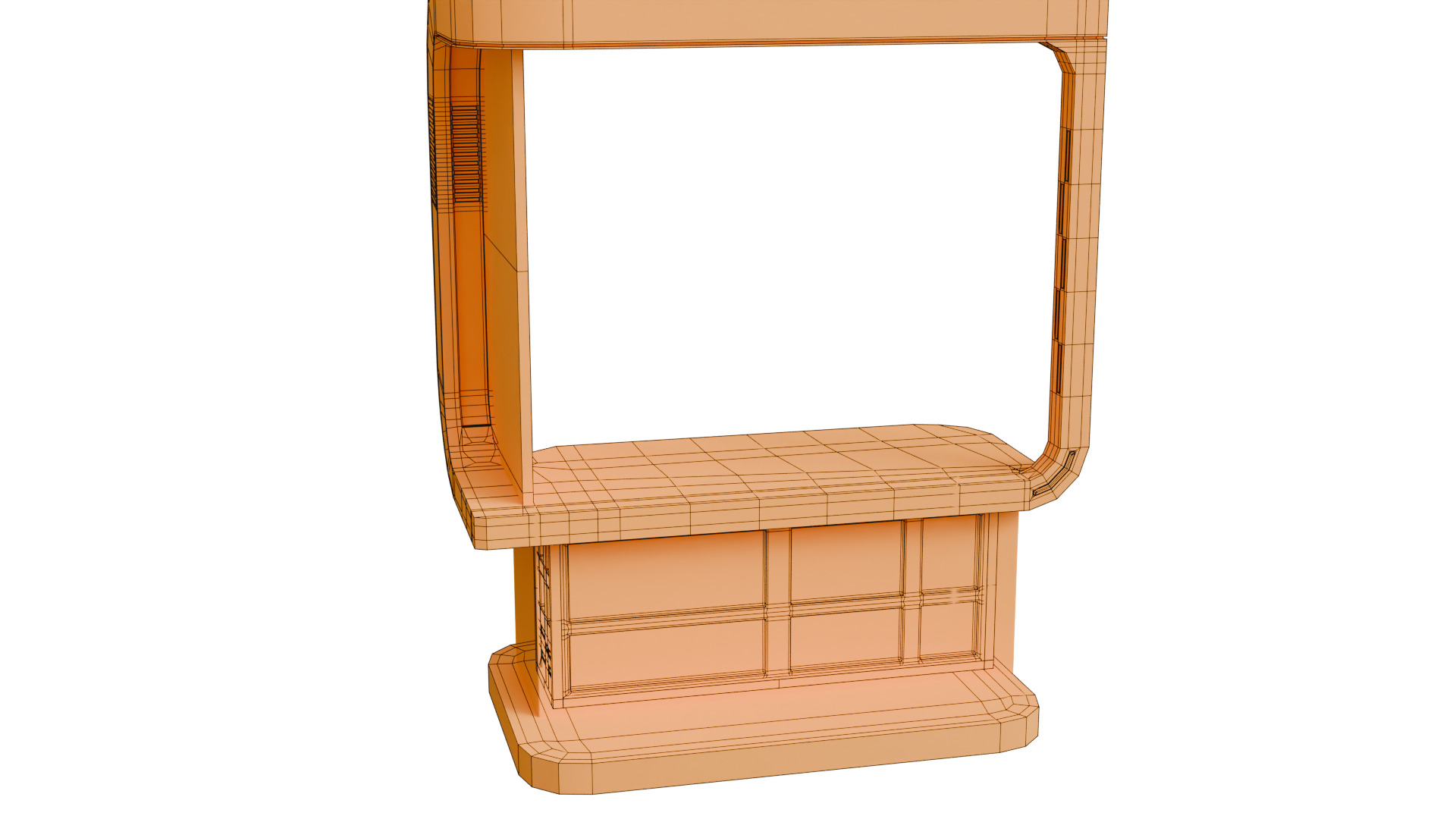 Sci-Fi Holographic Comm Pod Low-poly 3D model_10