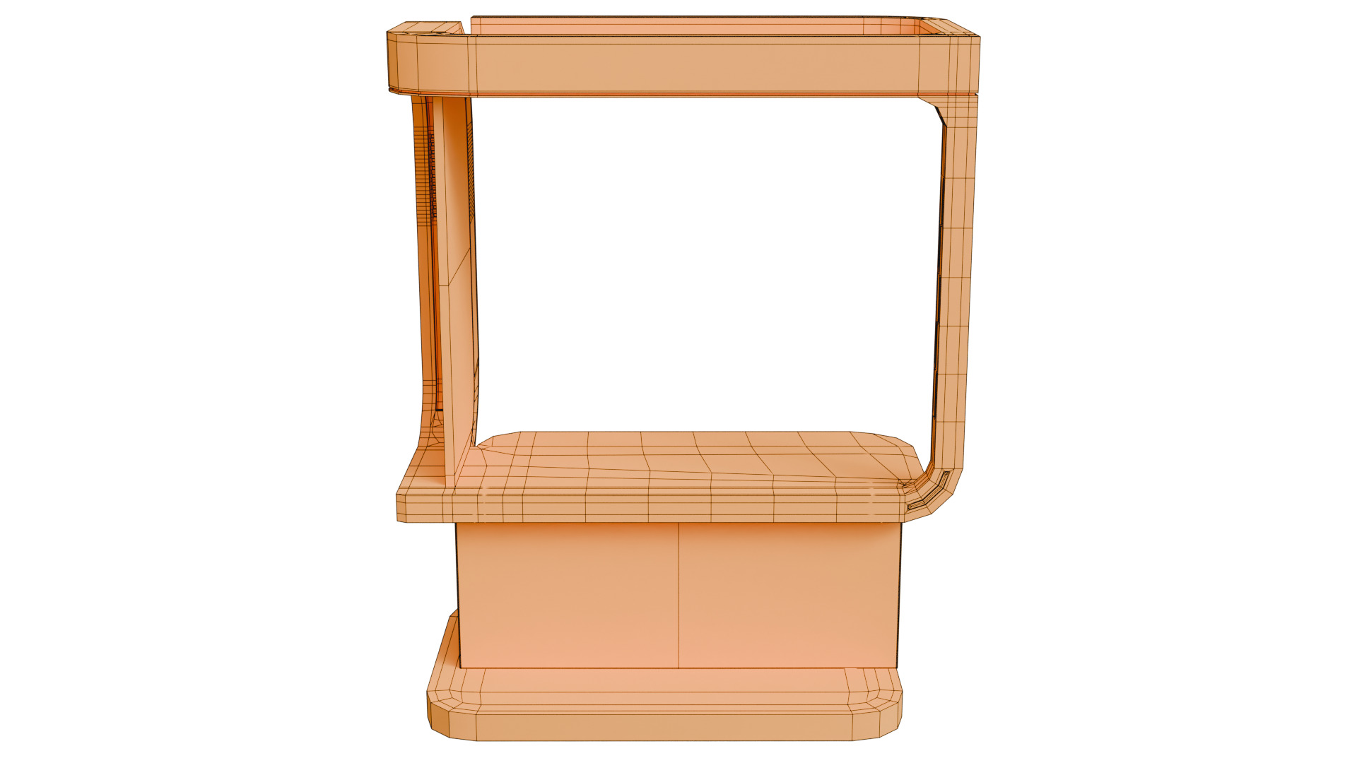 Sci-Fi Holographic Comm Pod Low-poly 3D model_8