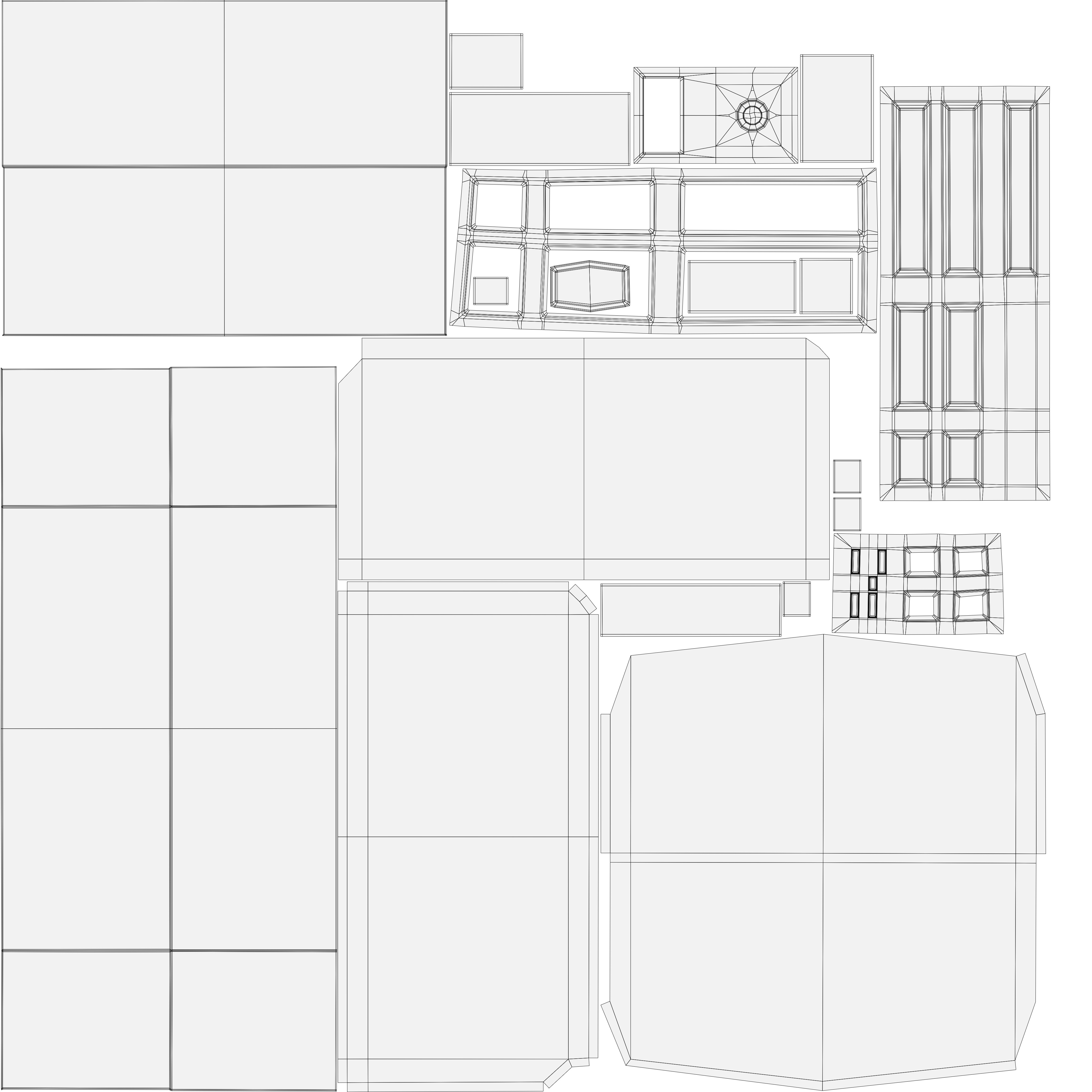 Sci-Fi Holographic Comm Pod Low-poly 3D model_37