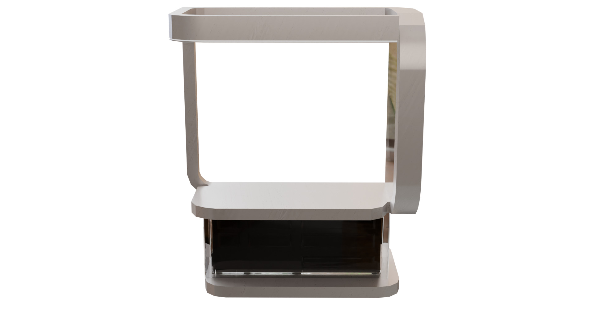 Sci-Fi Holographic Comm Pod Low-poly 3D model_11