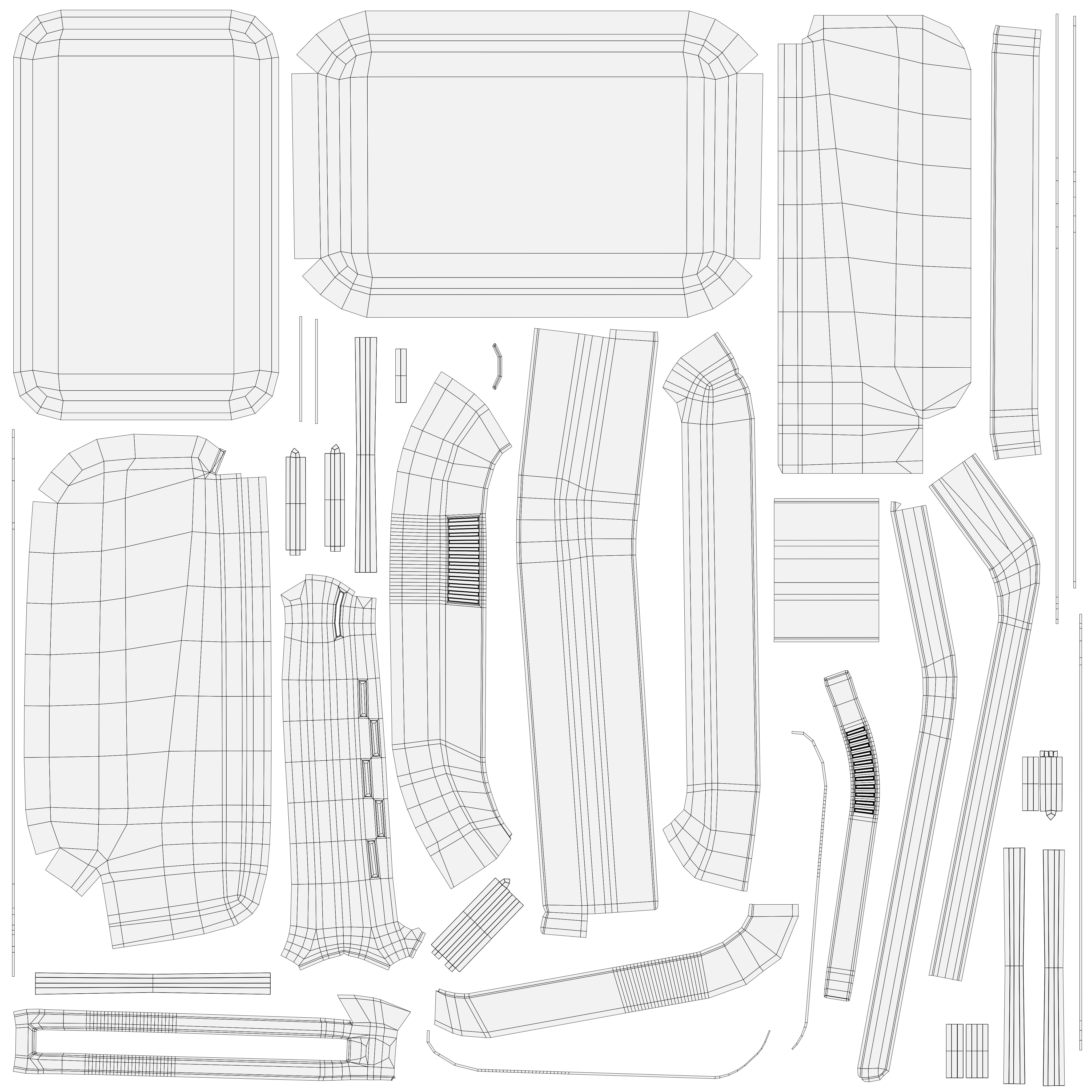 Sci-Fi Holographic Comm Pod Low-poly 3D model_36