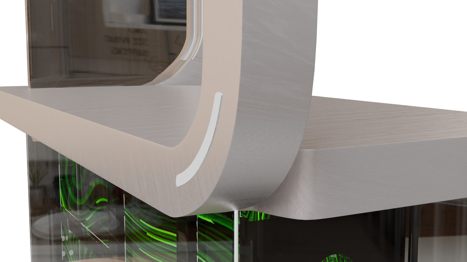 Sci-Fi Holographic Comm Pod Low-poly 3D model_29