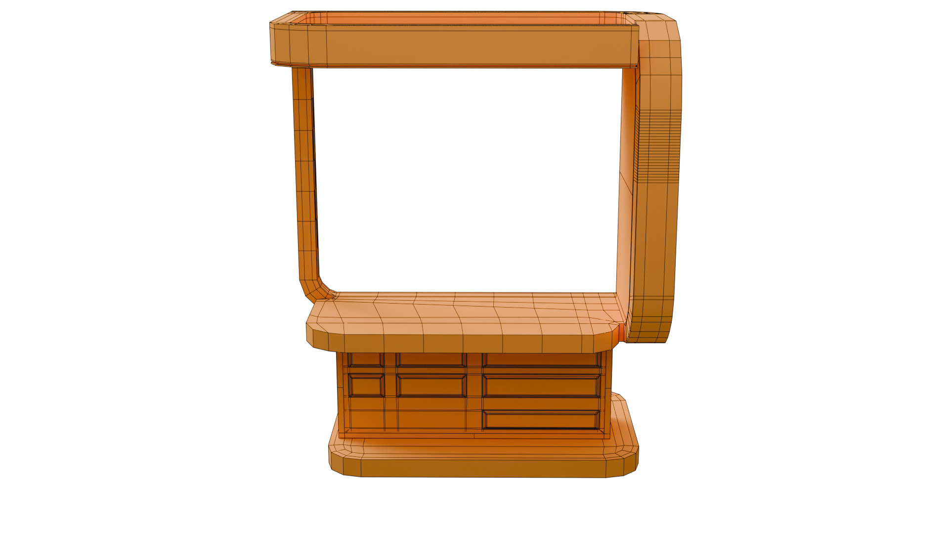 Sci-Fi Holographic Comm Pod Low-poly 3D model_12