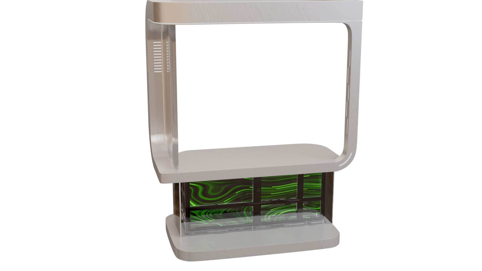 Sci-Fi Holographic Comm Pod Low-poly 3D model_9