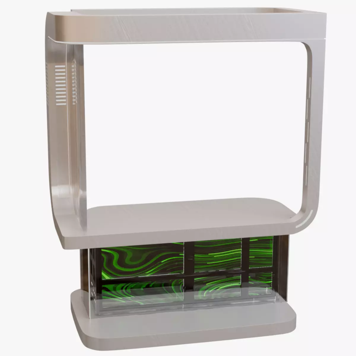 Sci-Fi Holographic Comm Pod Low-poly 3D model_0